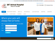 Tablet Screenshot of 287animalhospital.com